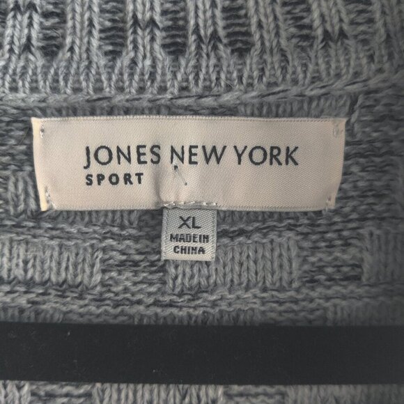 Jones New York Sport Knit Cardigan in Cotton & Acrylic , Open with Shawl  Design - Picture 6 of 7
